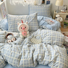 热卖！高颜值四件套！CKKHOUSE母婴A类水洗棉四件套 手感细腻 舒适透气 多款可选