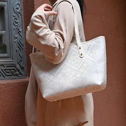 【广西非遗】万吉纹壮锦包托特包女手提包民族风通勤包 商品图3