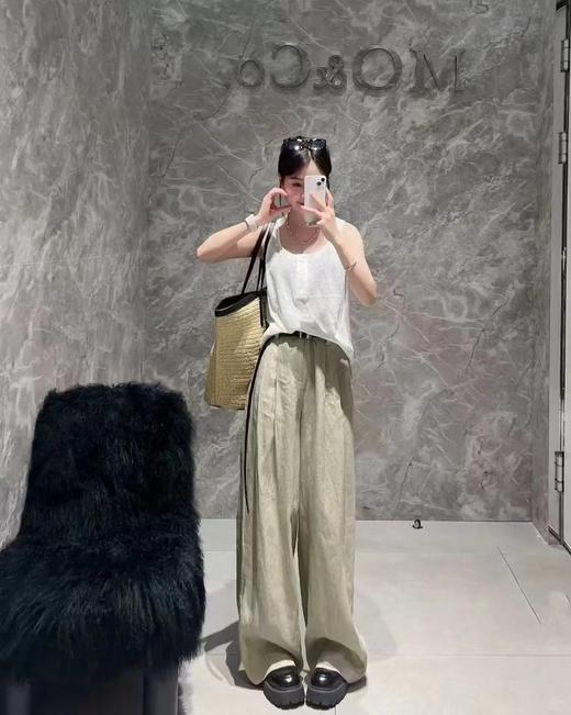 【高品质私服】【MC亚麻高腰及地直筒阔腿裤】以亚麻定下舒适基调 感受夏日清风与自由G1518-CC【无标出货 介意慎拍】 商品图3