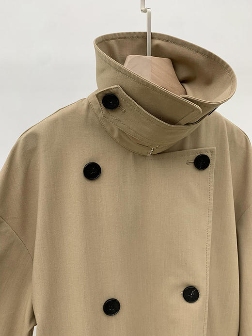 【高品质私服】【IC丝羊毛精纺平纹布翻领风衣】线条流畅干练，富有人文气质，干练优雅与率性风格随意切换N1040-CC【无标出货 介意慎拍】 商品图11
