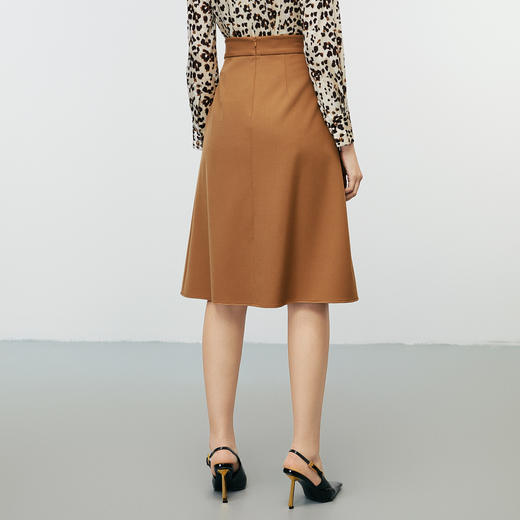 EITIE爱特爱秋季新款简约大方OL气质高腰伞裙a字半身裙7906614 商品图9