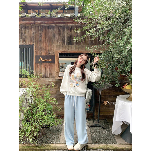 <曾小咸推荐>韩系可爱小狗刺绣卡通长袖卫衣【预售款，预计3-15天发货】 商品图2