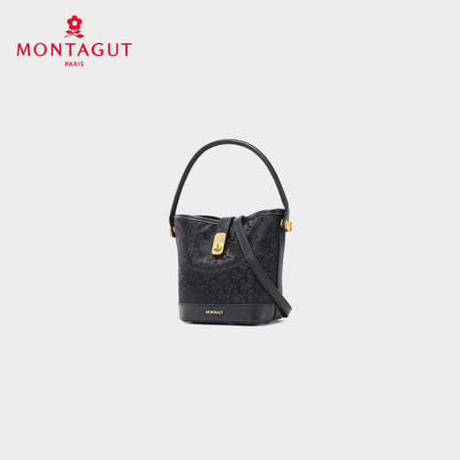 梦特娇女士时尚轻奢手提包织物水桶包印花单肩包经典斜挎包 商品图5