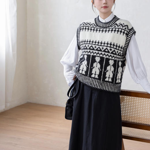 苏苏姐家茧影背心手工DIY编织棒针上衣毛线团粗羊毛线材料包 商品图2