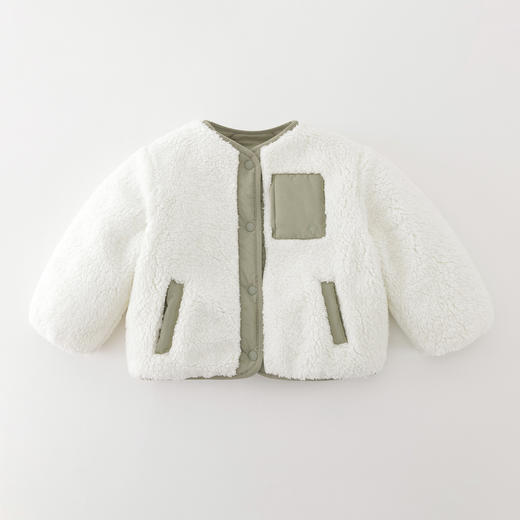 马克珍妮男女童双面穿舒棉绒外套2025年秋冬新款551780 商品图3