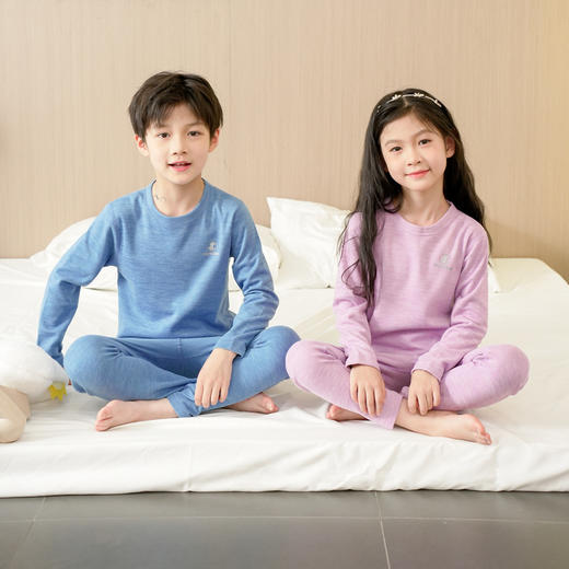 【任选两套加购物车，满减到手69.9/任选2套】新款羊绒蚕丝发热儿童保暖内衣套装冬厚款无痕秋衣秋裤 商品图3
