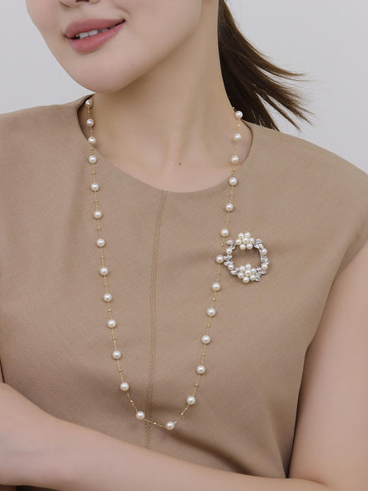 【挚友限定】花环-越物Akoya天然珍珠胸针/吊坠两用款 商品图1