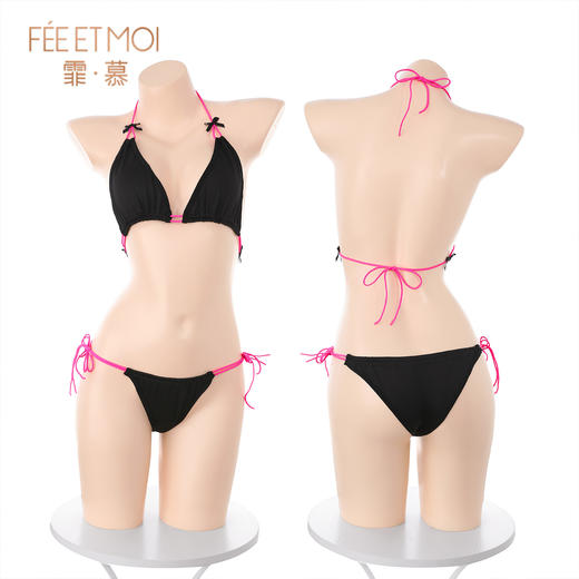 【情趣内衣】霏慕 性感辣妹撞色三点式7923 商品图9