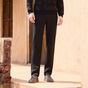 半身缘男裤 秋季简约时尚舒适自然休闲裤253101M10330034