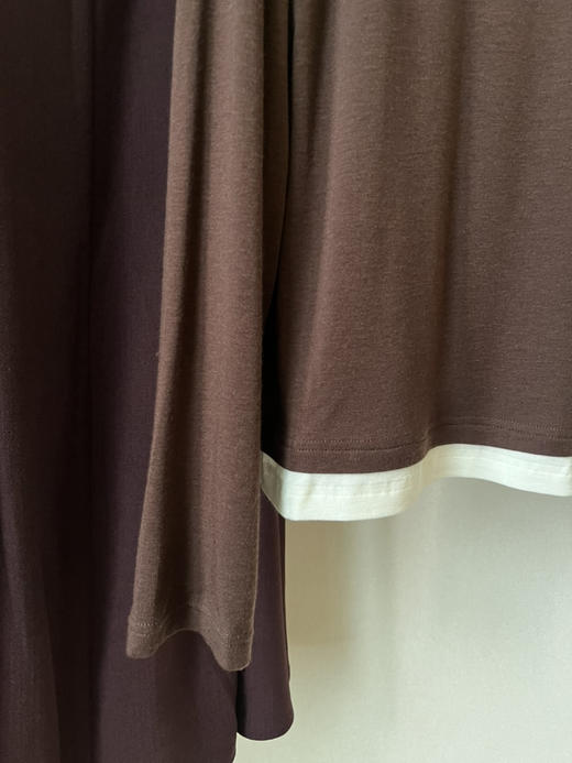 【第二层肌肤】噢蜜ooomeooo假两件大U领打底衣 商品图11