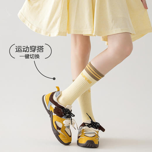 4双29.9包邮！秋季儿童长筒袜高橡筋运动袜精梳棉男童女童无骨糖果色潮袜 25-42码 商品图3