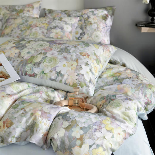 【2025春夏新品】恒源祥高品质天丝四件套 中华老字号严选 奢华质感 数码印花 柔软亲肤 床单床笠款可选 商品图10