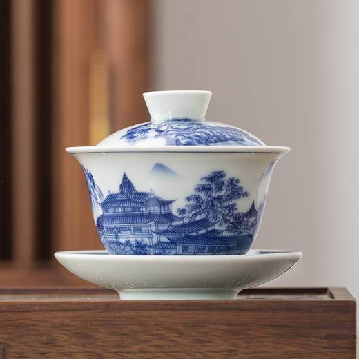 素言茶坊 国色天香望山雪安吉白茶150克配青花瓷茶具.WN 商品图7