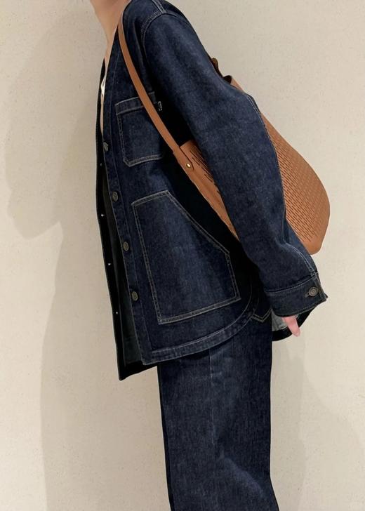 【高品质私服】【IC棉弹牛仔V领外套+牛仔裤】解构经典，穿出酷飒新哲学，弹力持久，柔软舒适N1247/N1248-CC【无标出货 介意慎拍】 商品图4