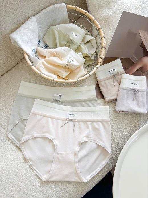 女士高腰收腹撞色时尚无缝三角莫代尔内裤8810 商品图3