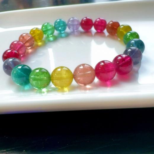 9mm单圈彩虹碧玺手串 商品图2