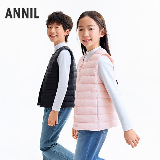 【实体店同款】男女童羽绒马夹冬季新款安奈儿童装AM542125 商品图2