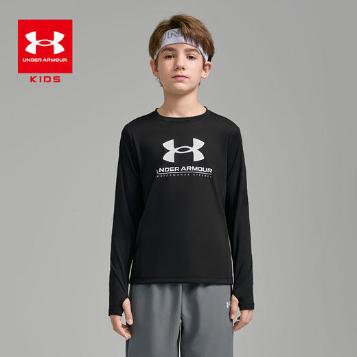 【12月-特惠福利】Under Armour安德玛男女童新款轻奢吸湿速干圆领长袖T恤253121123 商品图5