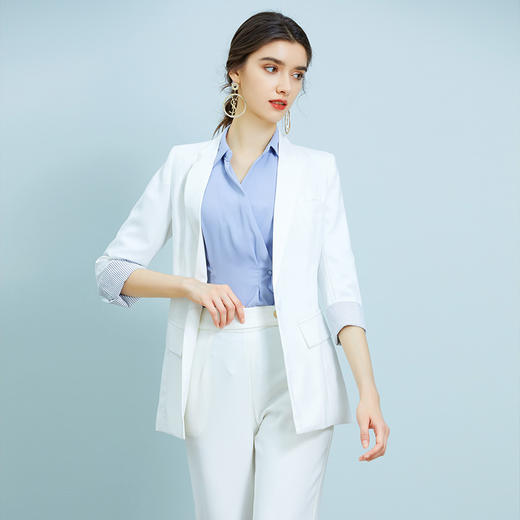 IWY/白色长袖西装长裤套装 CP955 商品图0