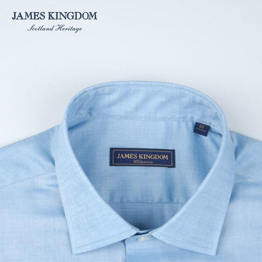 【棉莱赛尔天丝短袖衬衫】占姆士男士短袖衬衫纯色商务亲肤短衬 商品图2