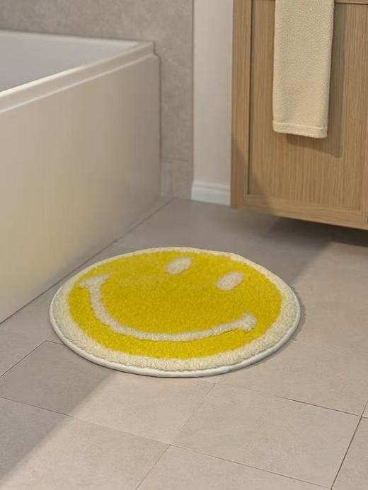 Smiley 笑脸地垫卫生间浴室吸水速干脚垫轻奢高级可机洗水洗 商品图6