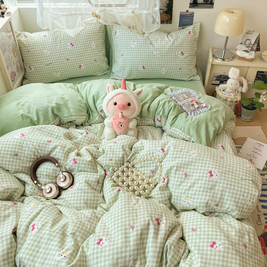 热卖！高颜值四件套！CKKHOUSE母婴A类水洗棉四件套 手感细腻 舒适透气 多款可选 商品图7