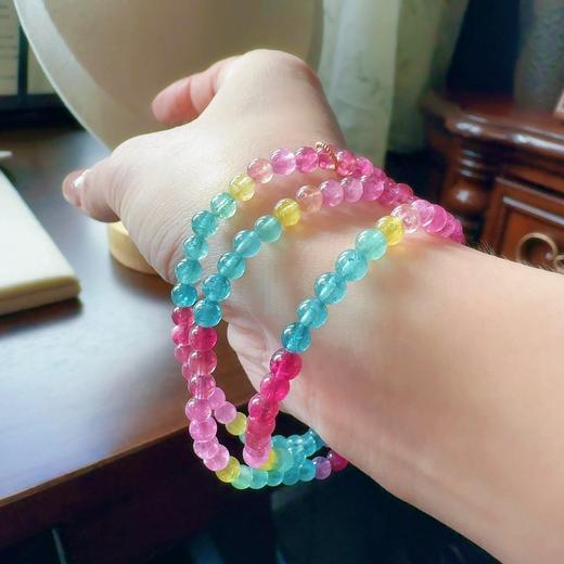 4.7mm多圈彩虹碧玺手串项链两用 商品图1