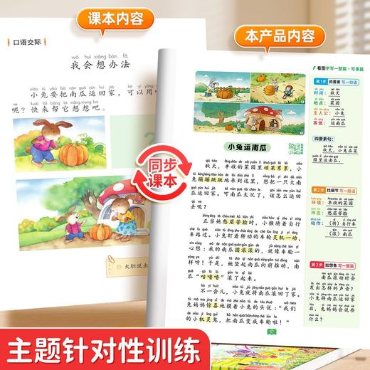 小学生看图写话阅读训练作文启蒙书一二年级优美句子积累边学边练 商品图8