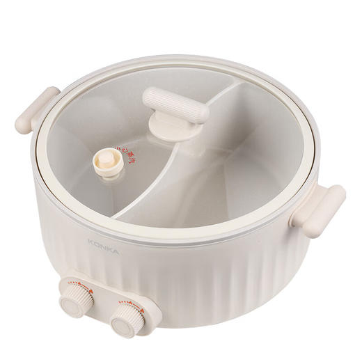 康佳（KONKA） 电火锅家用多功能6L大容量一体分区控温鸳鸯锅KDHG-6029-M 星梦白 商品图8