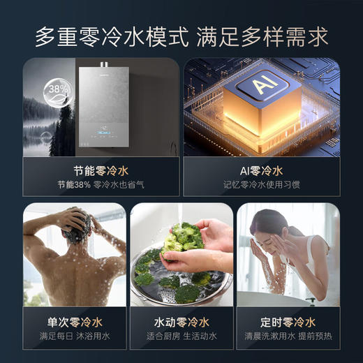 卡萨帝（Casarte）【CXR5】16升 天然气 增压瀑布洗 真三管零冷水 变频水伺服 五分段微火 静音JSQ31-16CXR5FGU1* 商品图2