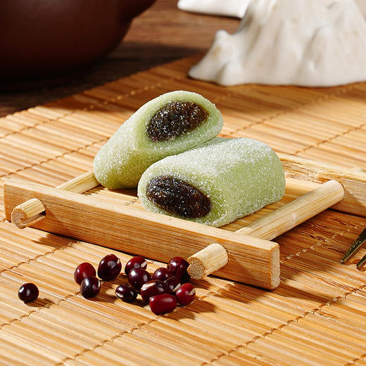 【秒杀❗️9.9抢11包🔥荷叶龙井红豆糕】传统工艺匠心制作，Q弹糕皮内陷入口即化，软糯清甜满满原料看得见，龙井味糯米糕，糍粑雪媚娘糕滋补健康糕点零食品L 商品图3