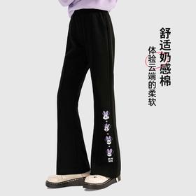 贝田2025新款女童裤子春秋款儿童喇叭裤洋气秋季微喇裤秋天运动裤