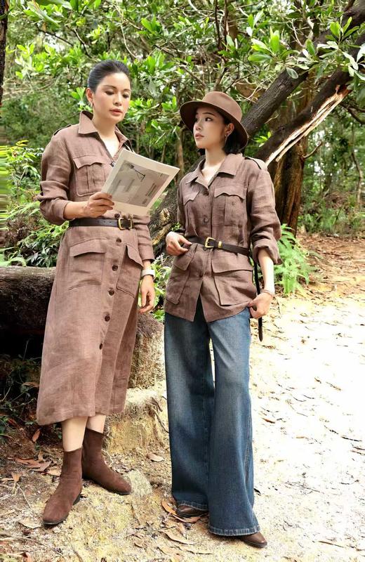 L57122#复古老钱风工装连衣裙 商品图2