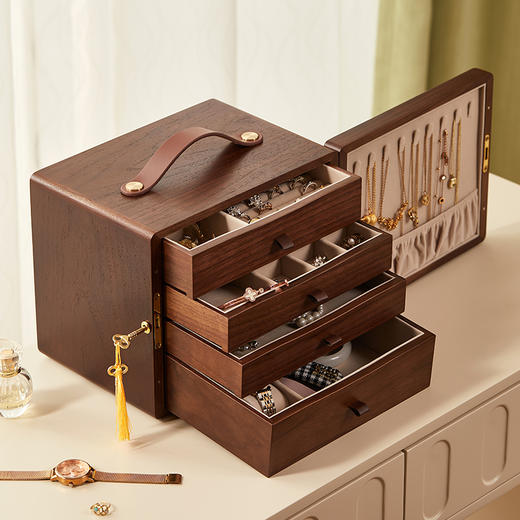 初心| 提手油画首饰柜四层鸢尾花丰收 商品图1