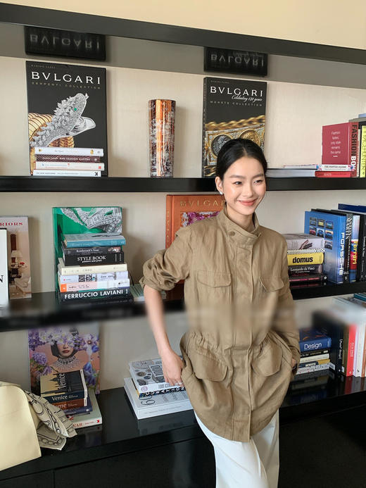 【高品质私服】【LP老钱风亚麻立领外套】微A字动态廓形，自带天然柔光肌理感！紫外线UPF50阻隔率N1542-CC【无标出货 介意慎拍】 商品图4