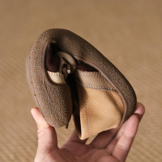 FR 85081系带运动复古圆头平底德训单鞋软底防水台 商品图3