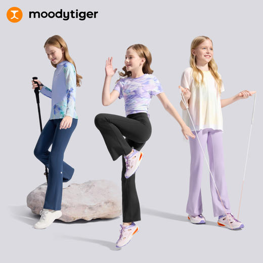 moodytiger女童小云朵Essential微喇紧身裤运动高弹柔软亲肤51211424【DR】 商品图4