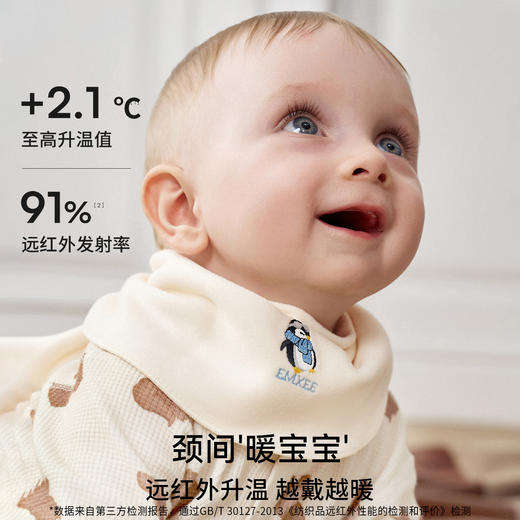 【婴童服配】婴儿围巾秋冬儿童火山小磨毛三角巾保暖防风 商品图3