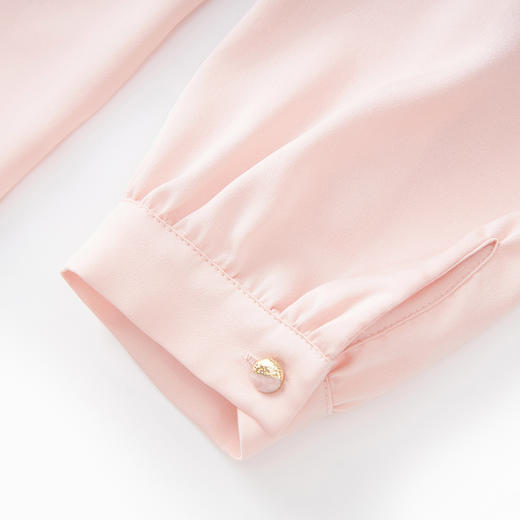 「高货wl」全新升级【铂金会员238/天猫319/差价81】(95635)洛诗琳法式新款气质通勤衬衫2025秋季优雅飘带雪纺上衣女 商品图3