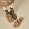 西遇内增高勃肯鞋半拖女新款秋季复古串珠一脚蹬袋鼠鞋吐司厚底鞋V1857119 商品缩略图2