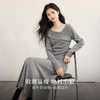 【09/03新品】熙世界格雷系灰色针织套装裙两件套女秋新款斜肩领上衣半身裙套装 商品缩略图1