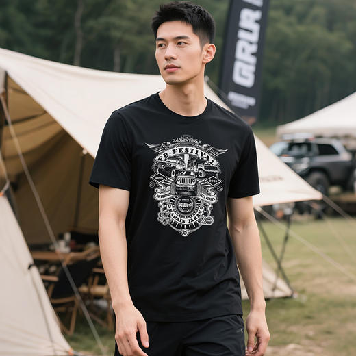 e族二十周年阿拉善英雄会纪念短袖T恤衫B款巴丹吉林男女团队半袖t NMT2230 商品图0