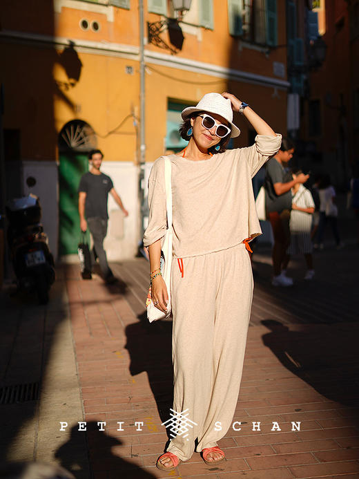 PETIT SCHAN小闪 CLO#892 Nomad 流动者 棉亚麻针织面料休闲citywalk套装 商品图1