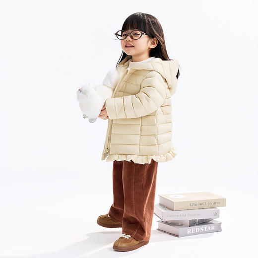 【实体店同款】女童中长款羽绒服冬季新款安奈儿童装XG545450 商品图3