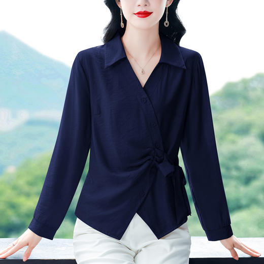 KQL 765G390遮肚子洋气打底衫别致长袖衬衣 商品图3