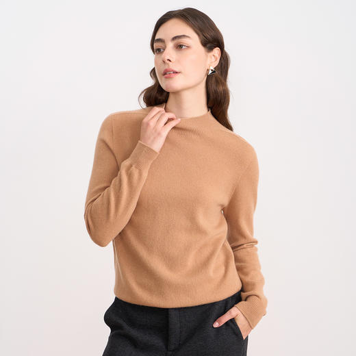 EITIE爱特爱打底显瘦修身立领纯色针织衫秋新款7901612 商品图3