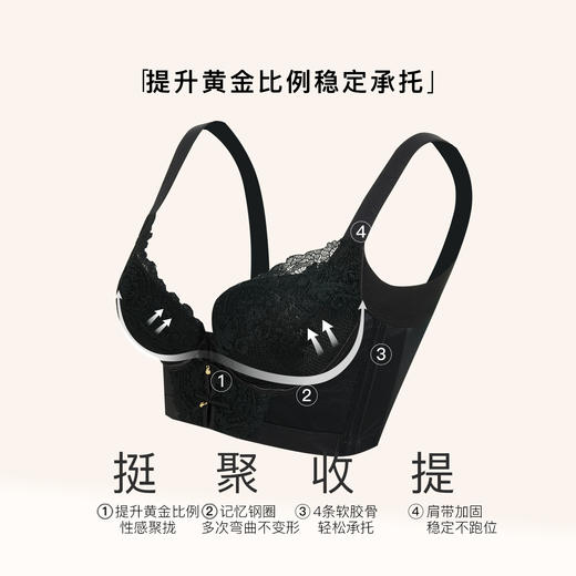 【满2件5折】【A杯单件】【秀黛】宫廷华章精油杯记忆圈文胸加厚杯侧收聚拢【五排扣】MS119022A【门店同款】 商品图1