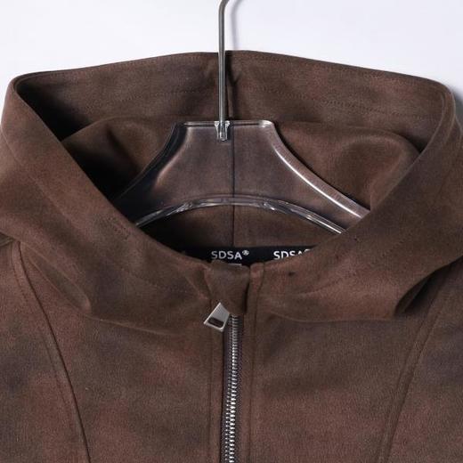 WY1037SDSA男士秋冬新款痞帅男装简约扎染解构明线半拉链立领连帽卫衣 商品图2