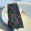 丁摩 高端醋酸碎花半身裙中长款女夏季印花垂坠感a字包臀裙子5ZF-5051 商品缩略图2