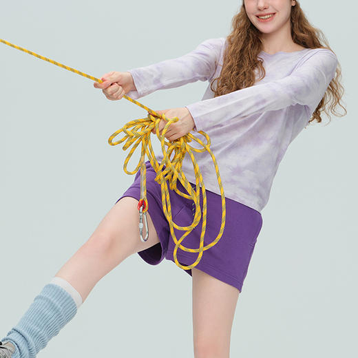 跃牌【周游世界】秋季新款瑜伽服女抽绳松紧腰宽松阔腿5分裤直筒显瘦休闲运动短裤SH3289 商品图1